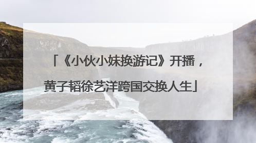 《小伙小妹换游记》开播，黄子韬徐艺洋跨国交换人生