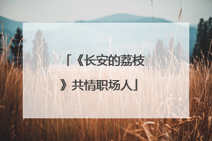 《长安的荔枝》共情职场人