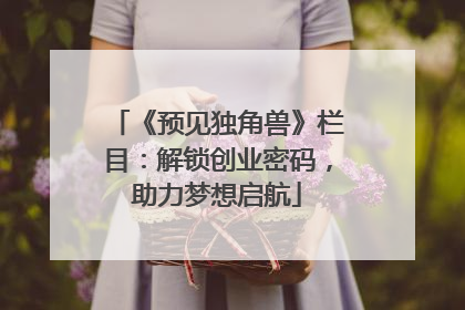 《预见独角兽》栏目：解锁创业密码，助力梦想启航