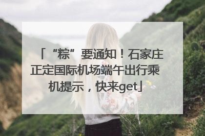 “粽”要通知！石家庄正定国际机场端午出行乘机提示，快来get
