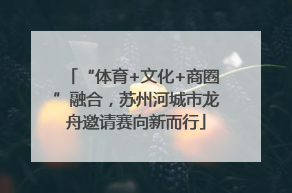 “体育+文化+商圈”融合，苏州河城市龙舟邀请赛向新而行