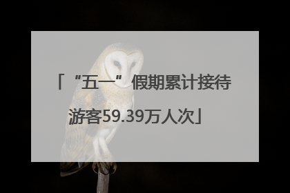“五一”假期累计接待游客59.39万人次