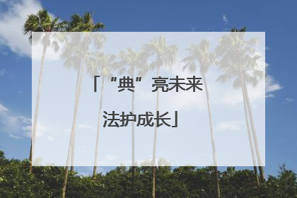 “典”亮未来 法护成长