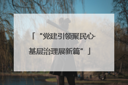 “党建引领聚民心·基层治理展新篇”