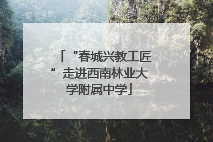 “春城兴教工匠”走进西南林业大学附属中学