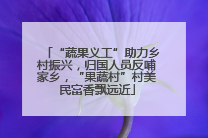 “蔬果义工”助力乡村振兴，归国人员反哺家乡，“果蔬村”村美民富香飘远近