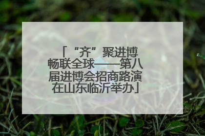 “齐”聚进博 畅联全球——第八届进博会招商路演在山东临沂举办