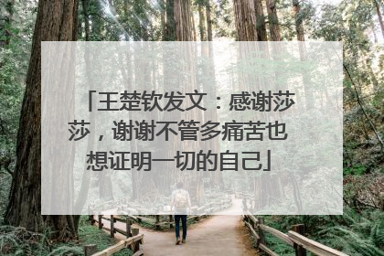 王楚钦发文：感谢莎莎，谢谢不管多痛苦也想证明一切的自己
