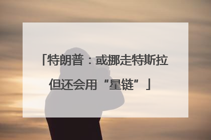 特朗普：或挪走特斯拉 但还会用“星链”