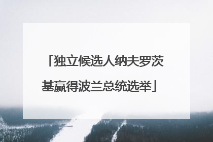 独立候选人纳夫罗茨基赢得波兰总统选举