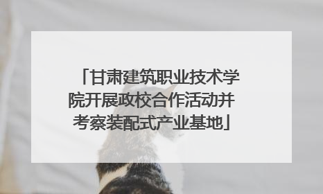 甘肃建筑职业技术学院开展政校合作活动并考察装配式产业基地
