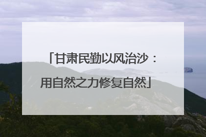 甘肃民勤以风治沙：用自然之力修复自然