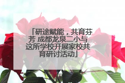 研途赋能，共育芬芳 成都龙泉二小与这所学校开展家校共育研讨活动