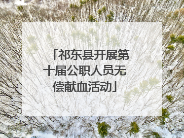 祁东县开展第十届公职人员无偿献血活动