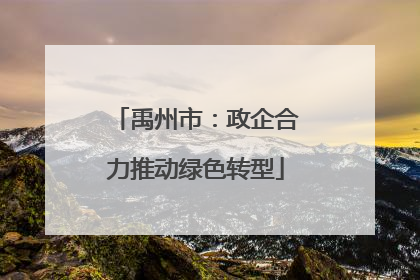 禹州市：政企合力推动绿色转型