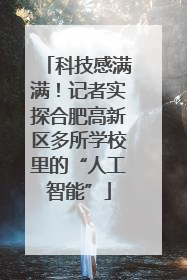 科技感满满！记者实探合肥高新区多所学校里的“人工智能”