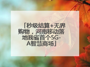 秒级结算+无界购物，河南移动落地我省首个5G-A智慧商场