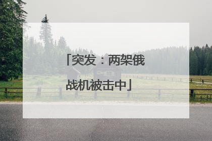 突发：两架俄战机被击中