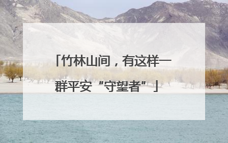 竹林山间，有这样一群平安“守望者”