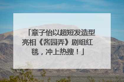 章子怡以超短发造型亮相《酱园弄》剧组红毯，冲上热搜！