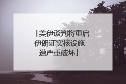 美伊谈判将重启 伊朗证实核设施遭严重破坏