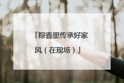 粽香里传承好家风（在现场）