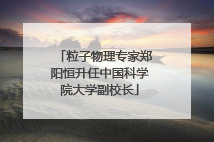 粒子物理专家郑阳恒升任中国科学院大学副校长