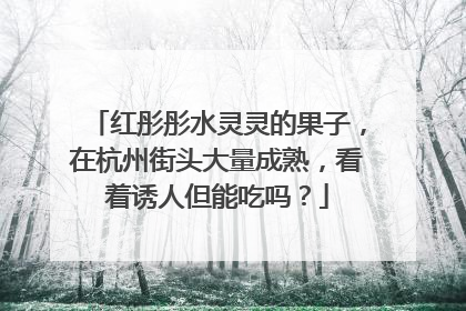 红彤彤水灵灵的果子，在杭州街头大量成熟，看着诱人但能吃吗？