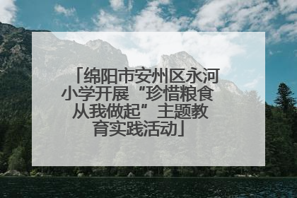 绵阳市安州区永河小学开展“珍惜粮食 从我做起”主题教育实践活动
