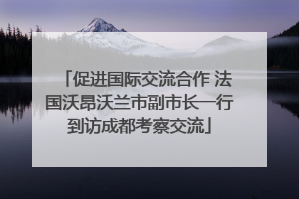 促进国际交流合作 法国沃昂沃兰市副市长一行到访成都考察交流