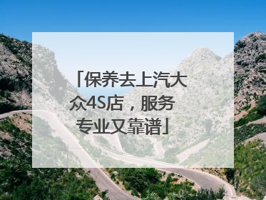 保养去上汽大众4S店，服务专业又靠谱