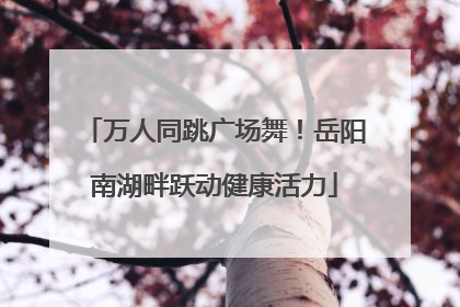 万人同跳广场舞！岳阳南湖畔跃动健康活力