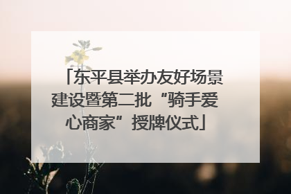 东平县举办友好场景建设暨第二批“骑手爱心商家”授牌仪式