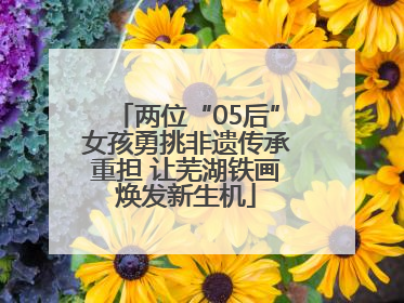 两位“05后”女孩勇挑非遗传承重担 让芜湖铁画焕发新生机