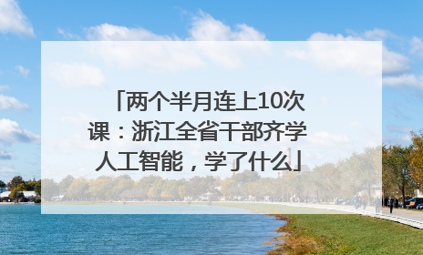 两个半月连上10次课：浙江全省干部齐学人工智能，学了什么