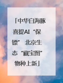 中华白海豚喜提AI“保镖” 北京生态“藏宝图”物种上新