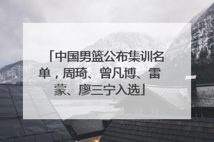 中国男篮公布集训名单，周琦、曾凡博、雷蒙、廖三宁入选