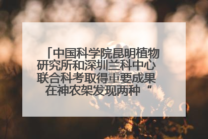 中国科学院昆明植物研究所和深圳兰科中心联合科考取得重要成果 在神农架发现两种“国保”级兰花