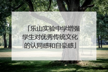 乐山实验中学增强学生对优秀传统文化的认同感和自豪感
