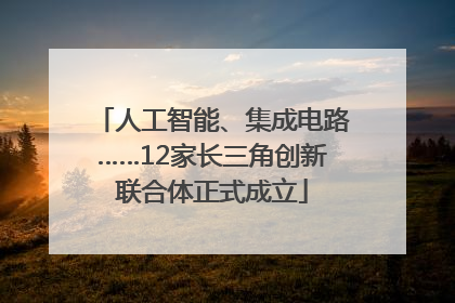 人工智能、集成电路……12家长三角创新联合体正式成立