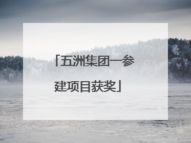 五洲集团一参建项目获奖