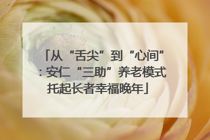 从“舌尖”到“心间”：安仁“三助”养老模式托起长者幸福晚年