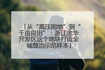从“高压困地”到“千亩良田”：浙江金华开发区这个地块打造全域整治示范样本