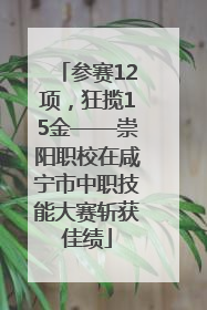 参赛12项，狂揽15金——崇阳职校在咸宁市中职技能大赛斩获佳绩