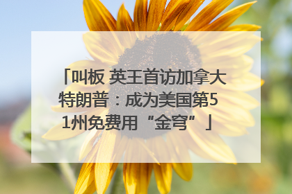 叫板 英王首访加拿大 特朗普：成为美国第51州免费用“金穹”