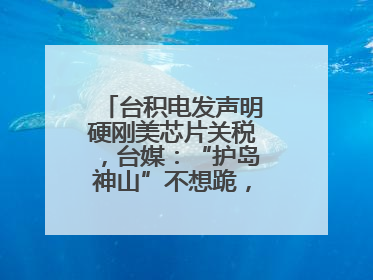 台积电发声明硬刚美芯片关税，台媒：“护岛神山”不想跪，赖当局呢？