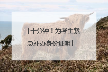 十分钟！为考生紧急补办身份证明