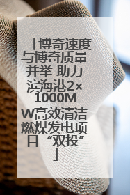 博奇速度与博奇质量并举 助力滨海港2×1000MW高效清洁燃煤发电项目“双投”