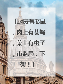 厨房有老鼠，肉上有苍蝇，菜上有虫子，市监局：下架！