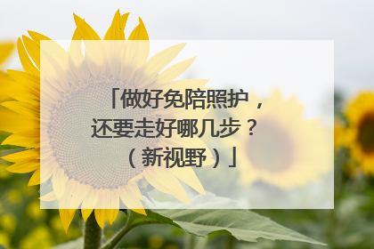 做好免陪照护，还要走好哪几步？（新视野）
